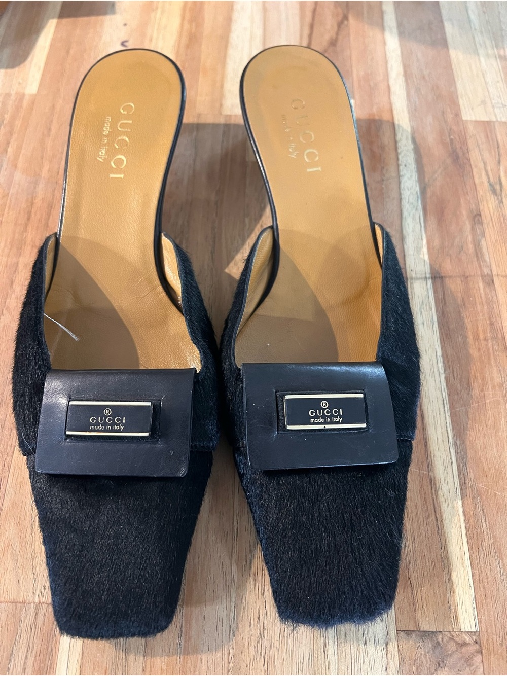 Authentic Gucci Tom Ford pony hair mules size 36.5
